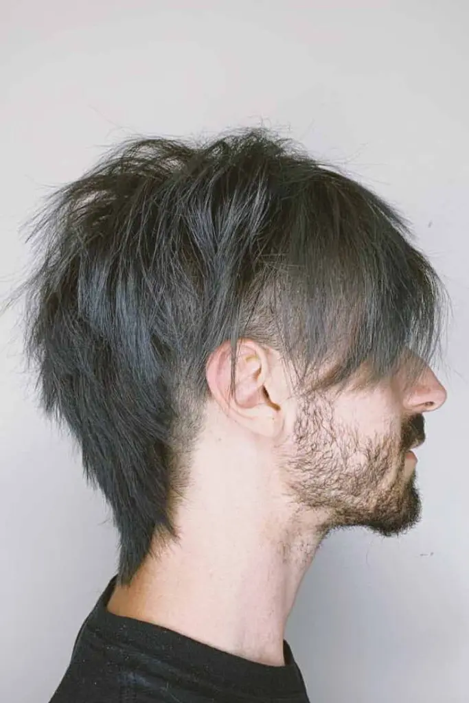 Straight Side Shaved Modern Mullet
