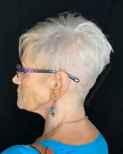 70+ Gray Pixie for Fine Hair