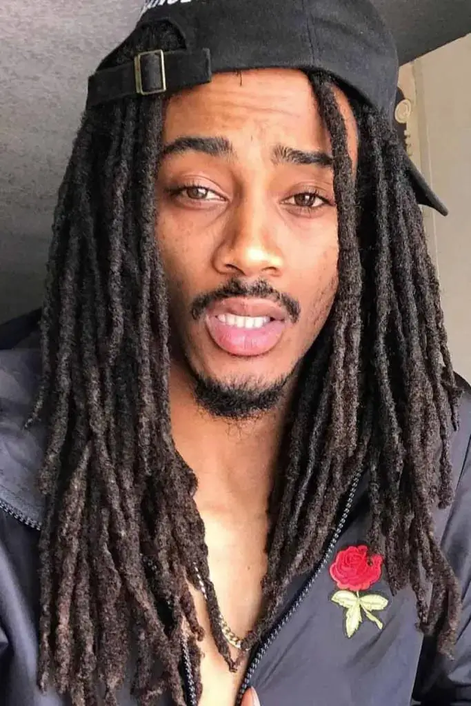  Casual Dreads With a Cap
