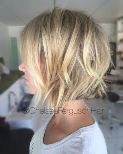 Choppy Bob with Highlights