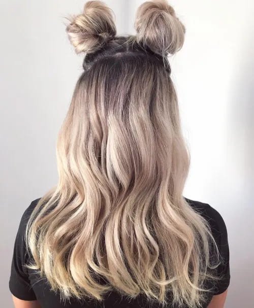 Half-Up Space Buns