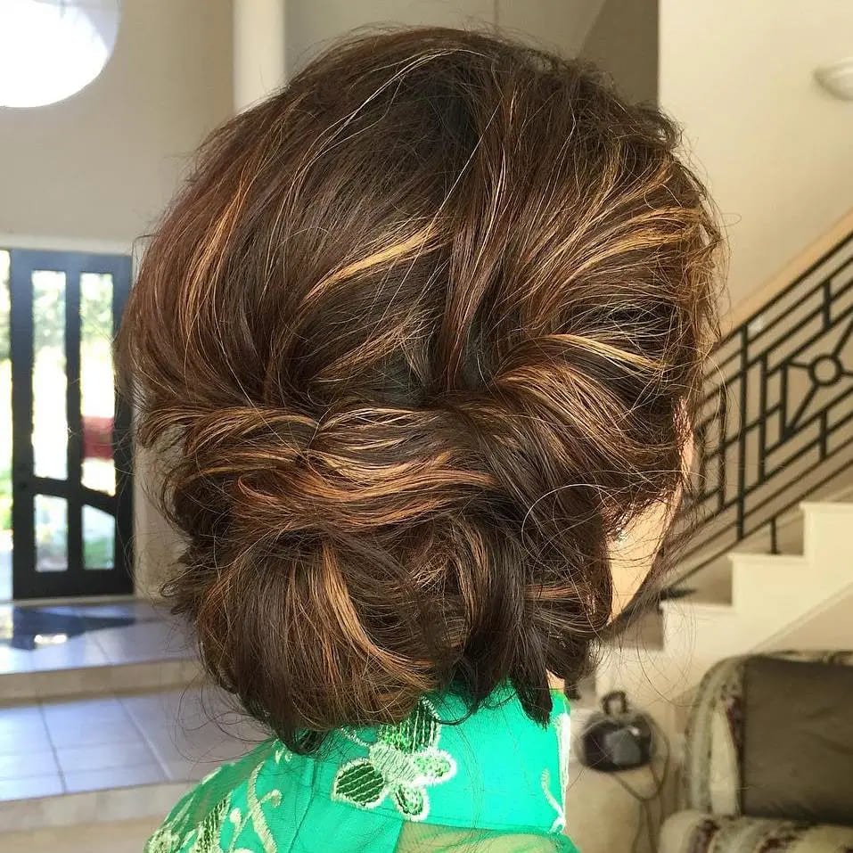  Messy Tucked Chignon