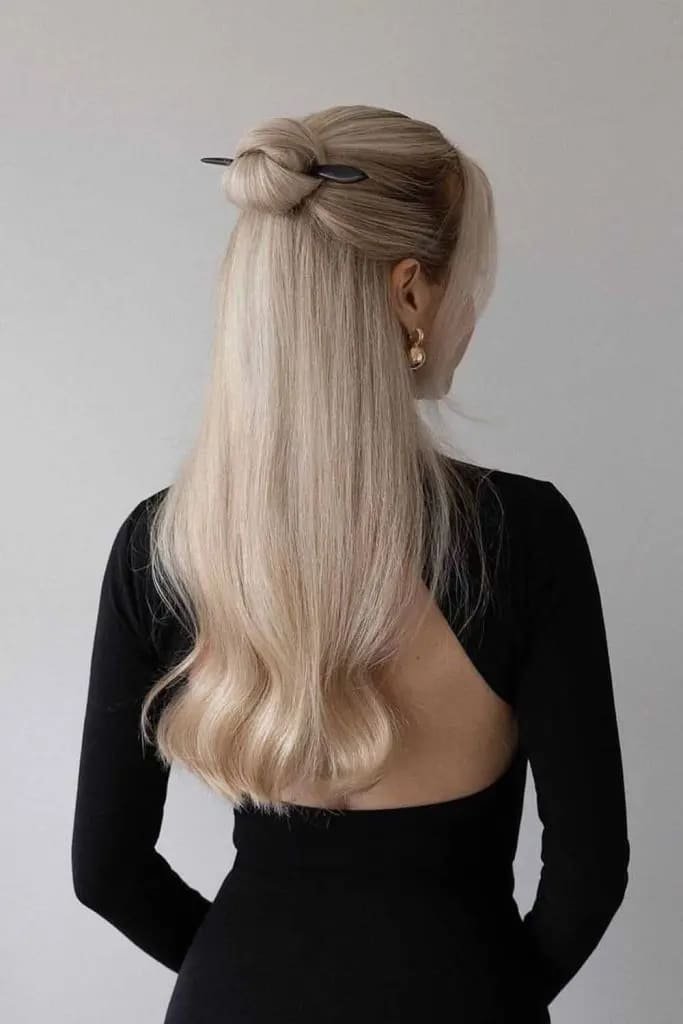 Sleek Half-Up Top Knot
