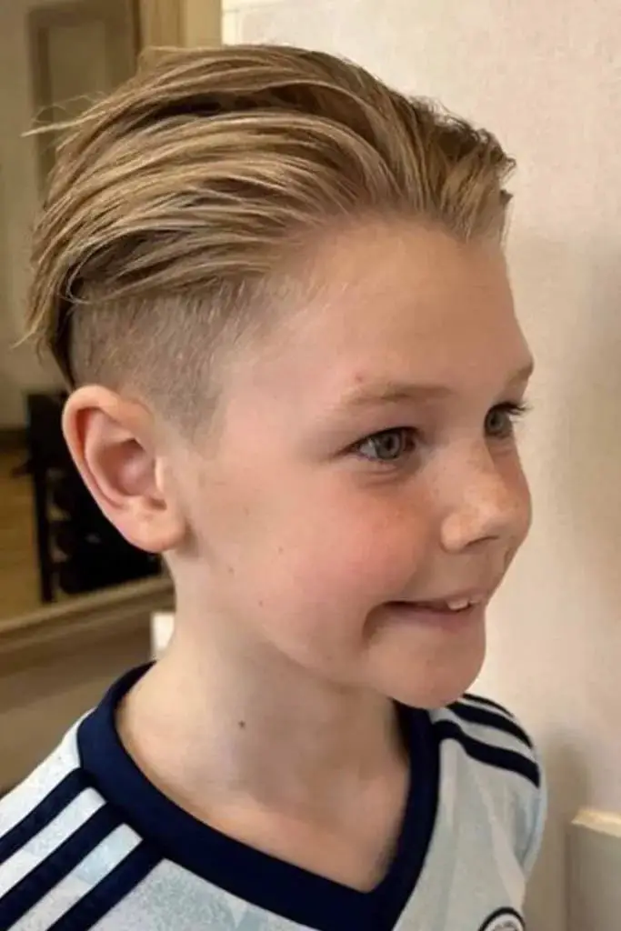 Tapered Quiff With Blonde Highlights
