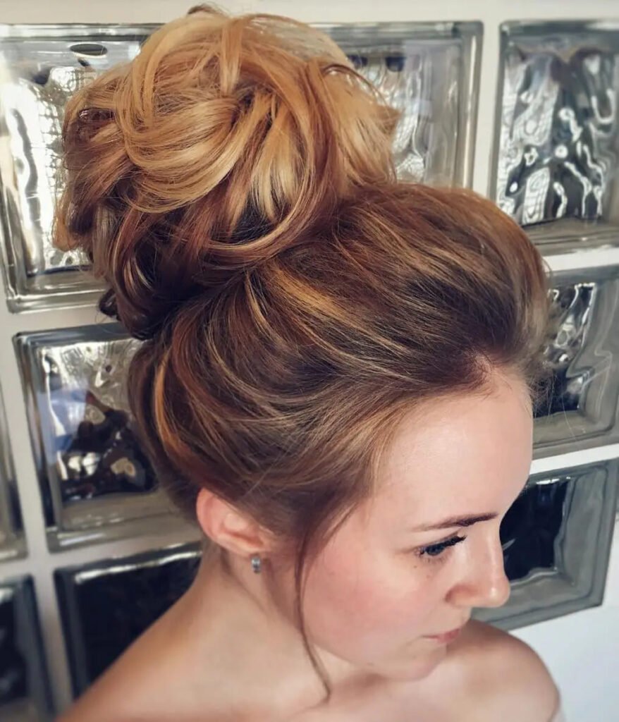 Voluminous Tousled High Bun