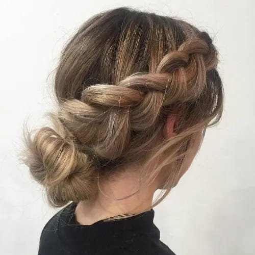 Wispy Dutch Braid Updo