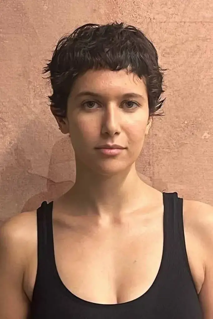 Wavy Pixie With Micro Bangs