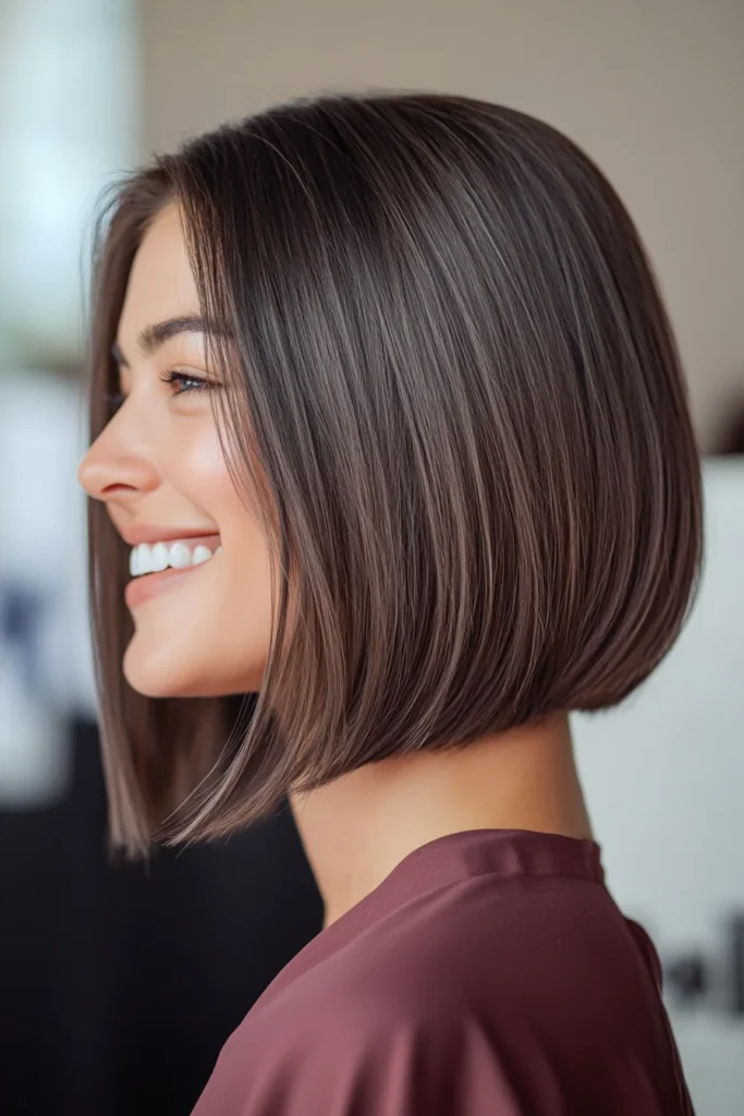 10 Chic Straight Bob Haircuts 4 Ash Brown Contoured Bob