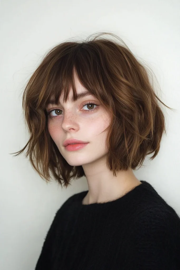 10 Chic French Bob Hairstyles 5 Blunt French Bob in Cool Espresso