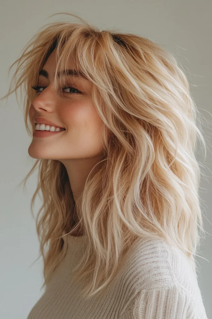 10 Stunning Shaggy Mullet Haircuts 5 Buttery Blonde Textured Mullet
