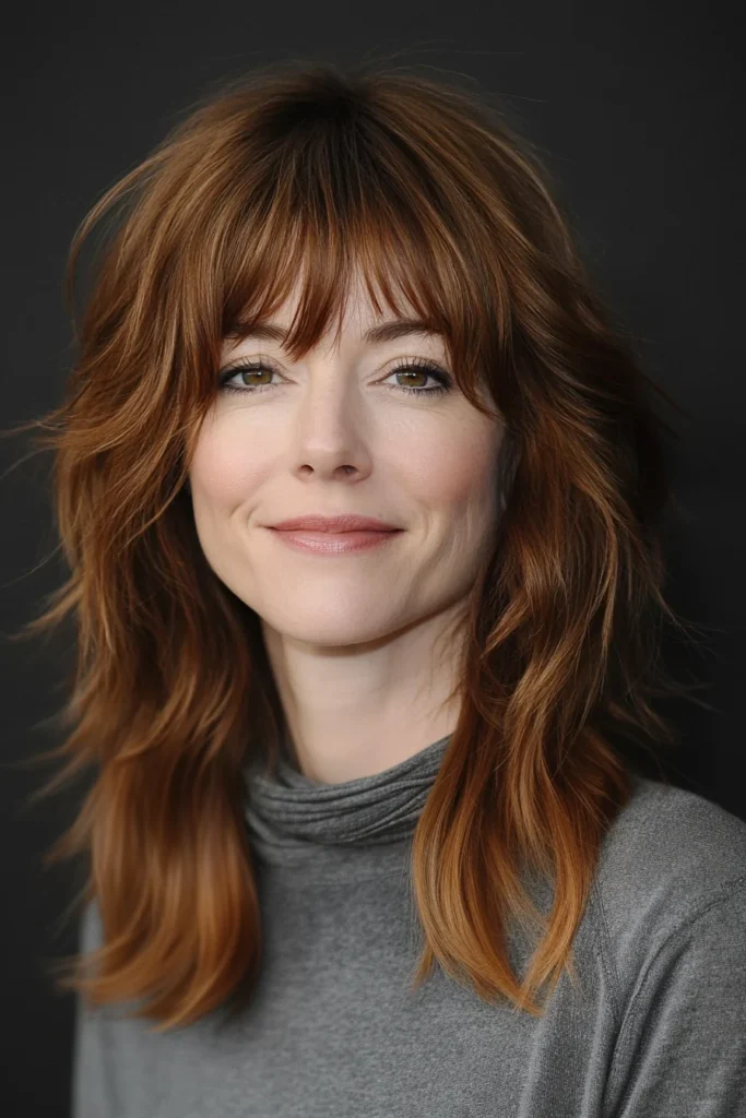 10 Stunning Shaggy Mullet Haircuts 6 Chestnut Brown Wispy Shag Mullet