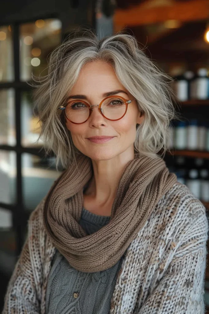 10 Stunning Short Hairstyles for Women Over 60 with Fine Hair 11 Chic Short Bob for Glasses in Icy Silver