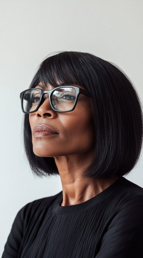 10 Gorgeous Bob Hairstyles for Fine Hair 7 Classic Bob with Full Fringe