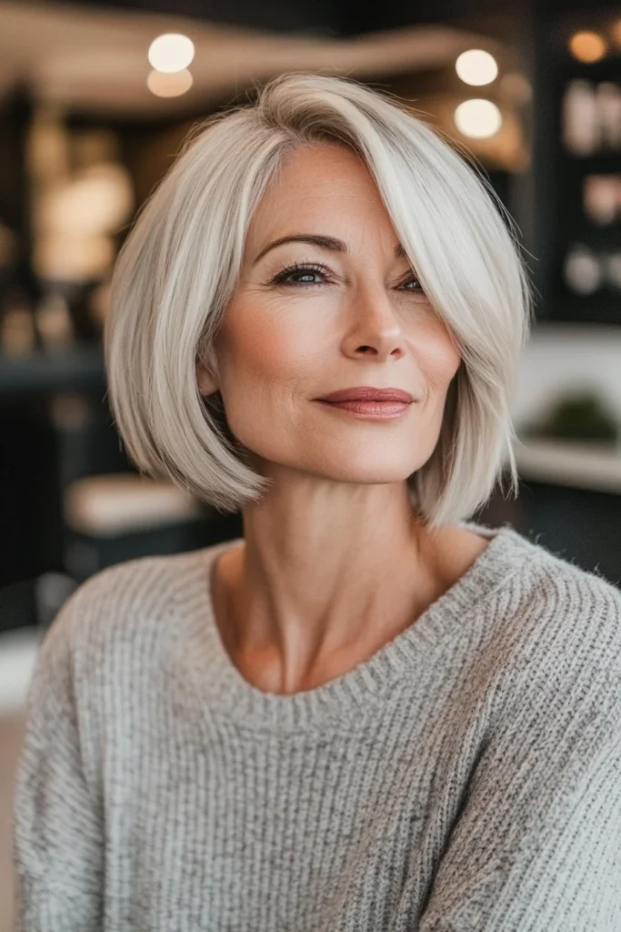 10 Short Hairstyles for Older Women with Thick Hair 3 Classic Tapered Bob
