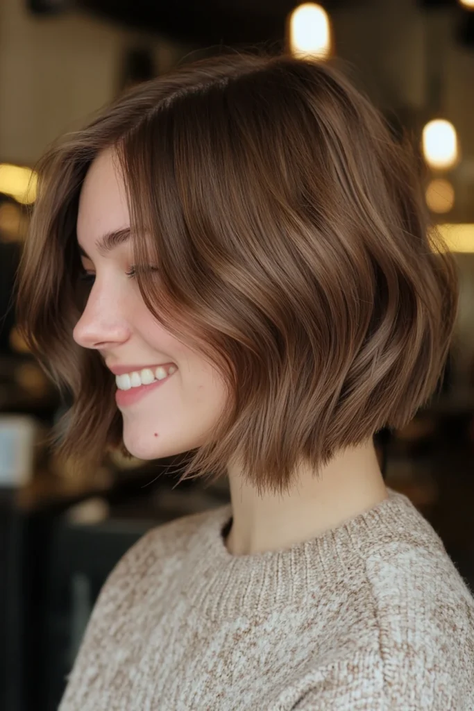 10 Stunning Medium Bob Hairstyles 5 Curved Under Bob with Chocolate Brown Base