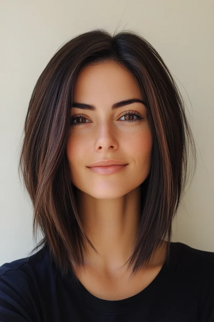 Dark Espresso Angled Bob