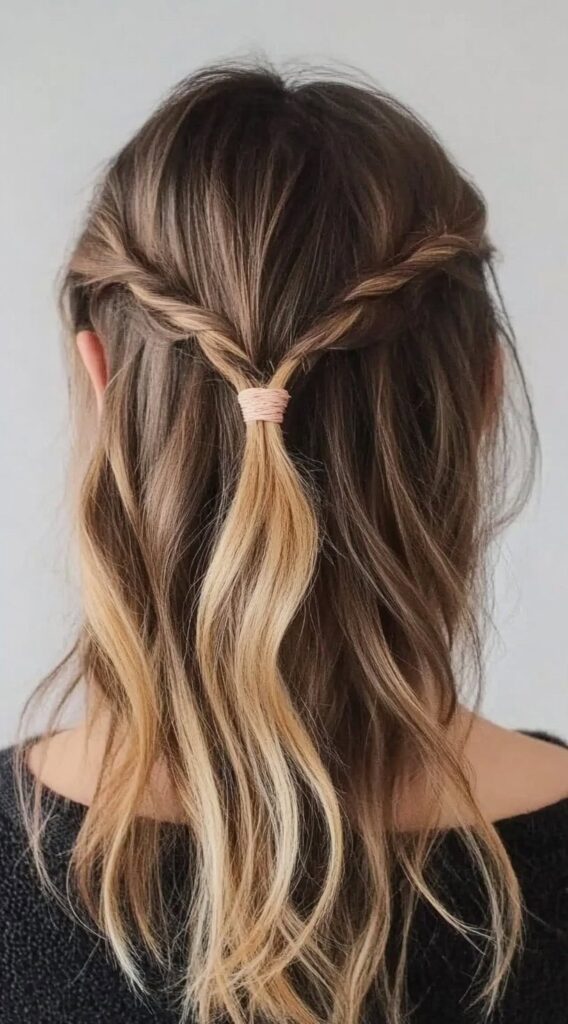 10 Stunning Hairstyles for Thin Fine Hair 3 Half-Up Twist with Loose Waves
