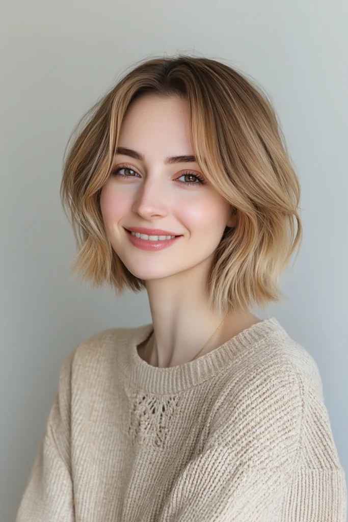 10 Stylish Bob Hairstyles for Thin Hair 6 Inverted Bob with Champagne Blonde Accents