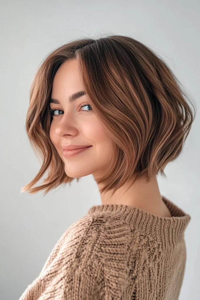 10 Stunning Medium Bob Hairstyles 8 Inverted Bob with Mocha and Honey Blend