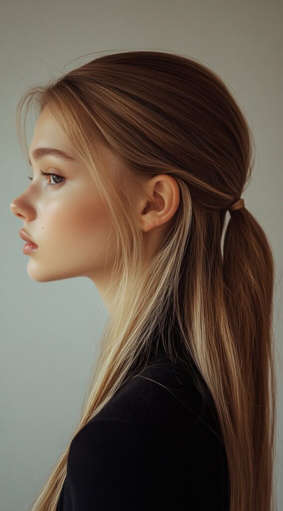 10 Gorgeous Straight Hairstyles 2 Low-Slung Straight Ponytail