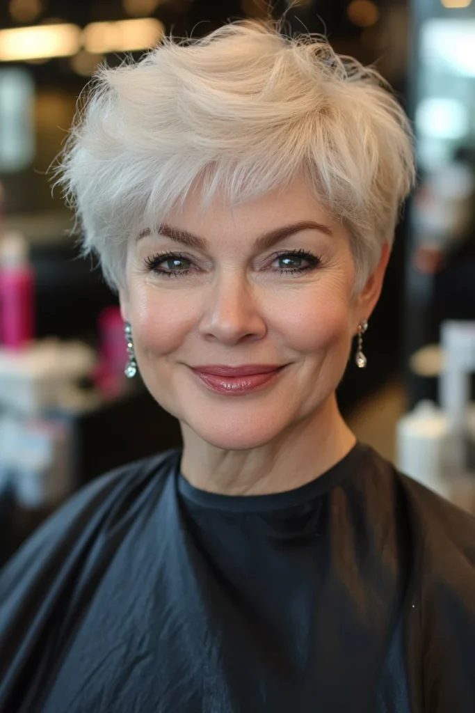 10 Stunning Short Wispy Haircuts for Older Women 10 Dark Chocolate Tapered Pixie