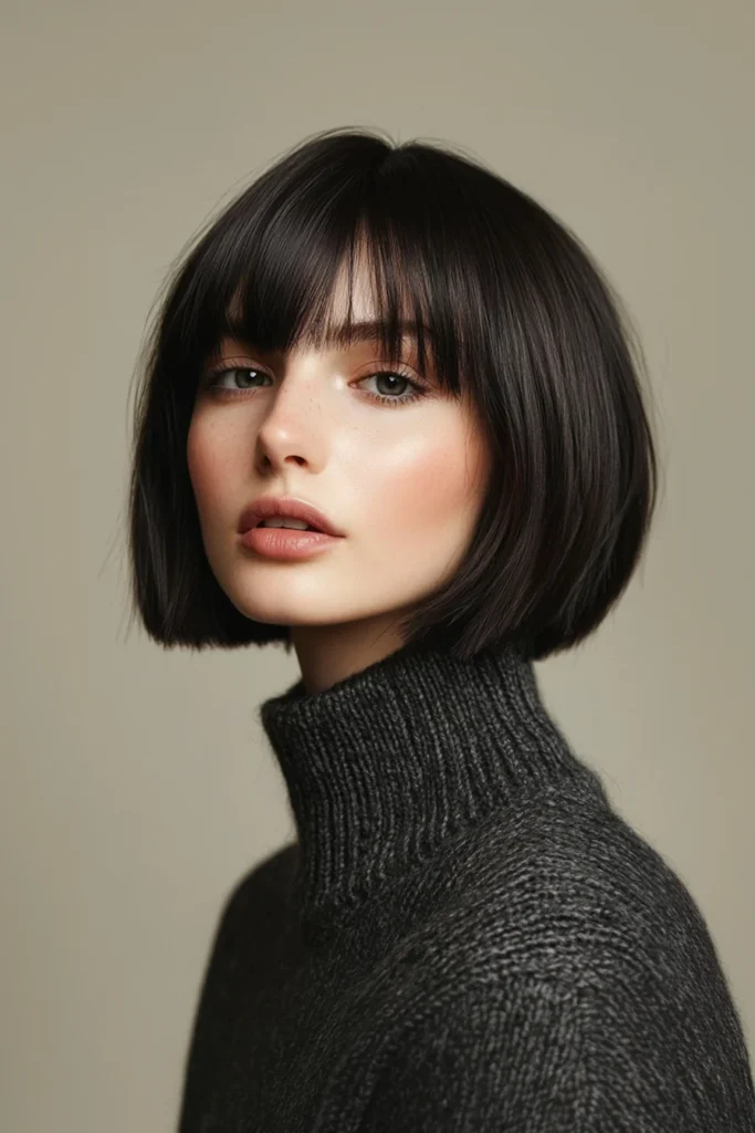 Razor-Cut Bob in Jet Black