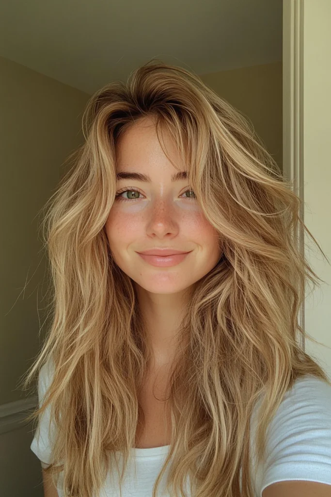 10 Stunning Shaggy Mullet Haircuts 9 Sandy Blonde Long-Layered Mullet
