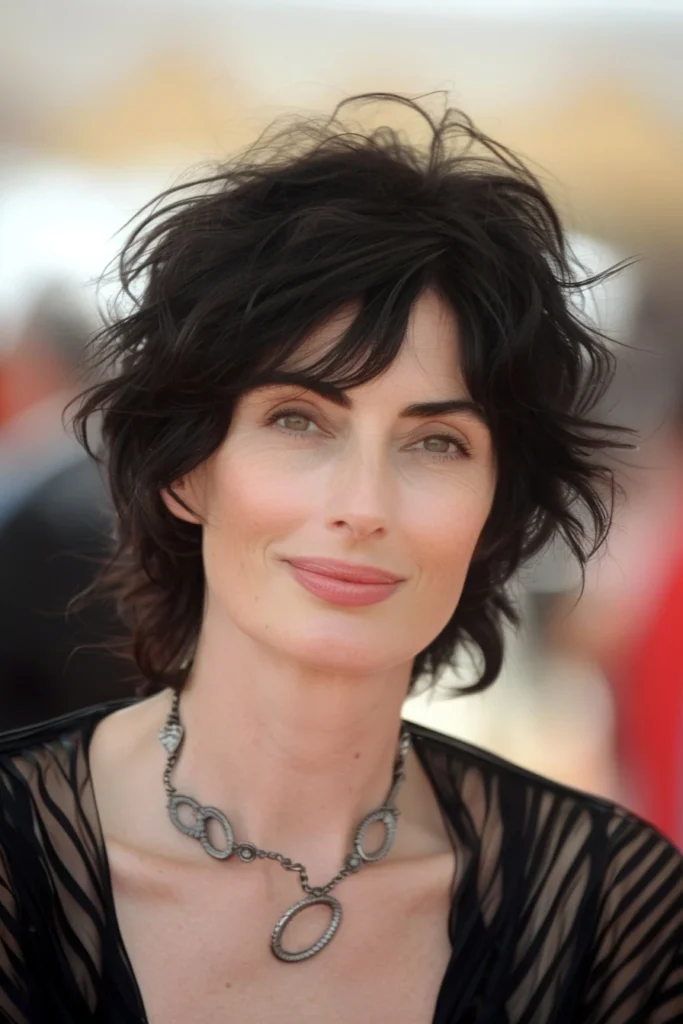 10 Stylish Shag Hairstyles for Women Over 50 9 Shaggy Bob for Round Faces