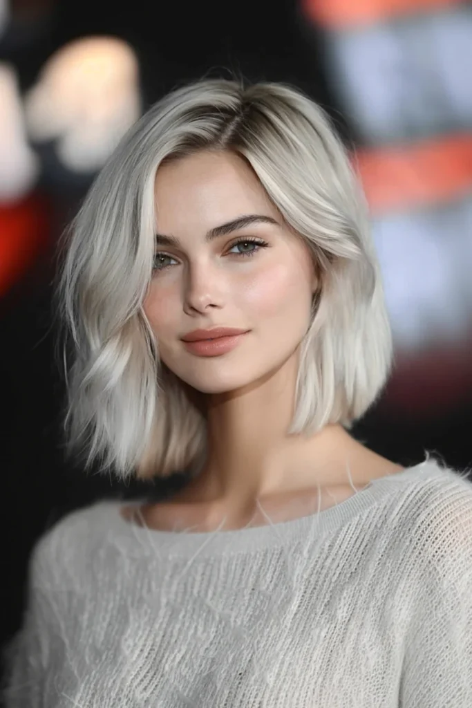 10 Stunning Medium Length Layered Haircuts 11 Shoulder-Length Layers with Ashy Platinum Blonde