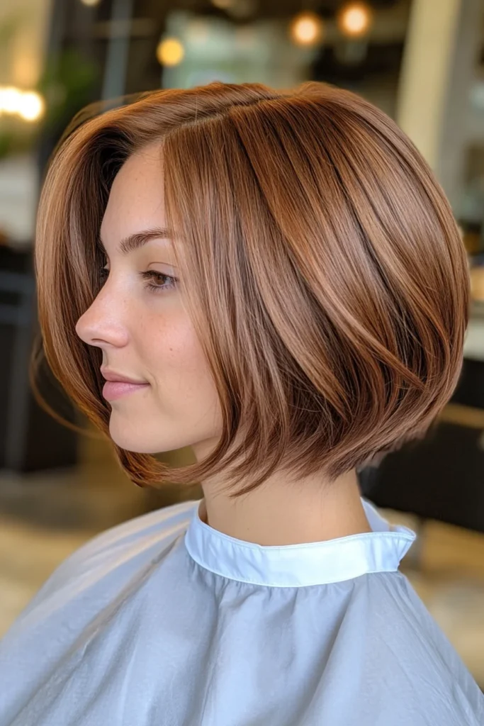 10 Chic French Bob Hairstyles 8 Side-Parted French Bob in Golden Brown