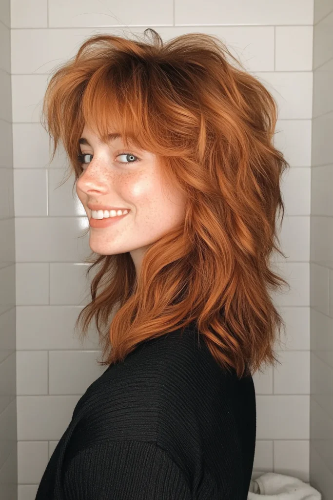 10 Stunning Shaggy Mullet Haircuts 4 Soft Auburn Wolf Mullet
