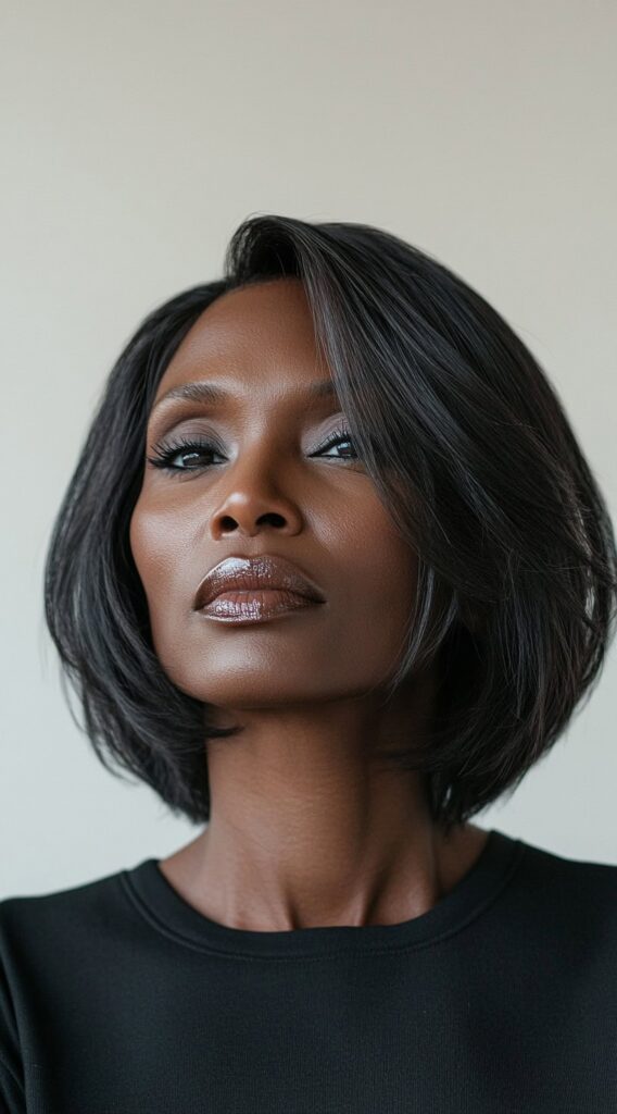 10 Gorgeous Bob Hairstyles for Fine Hair 5 Straightened Angled Bob