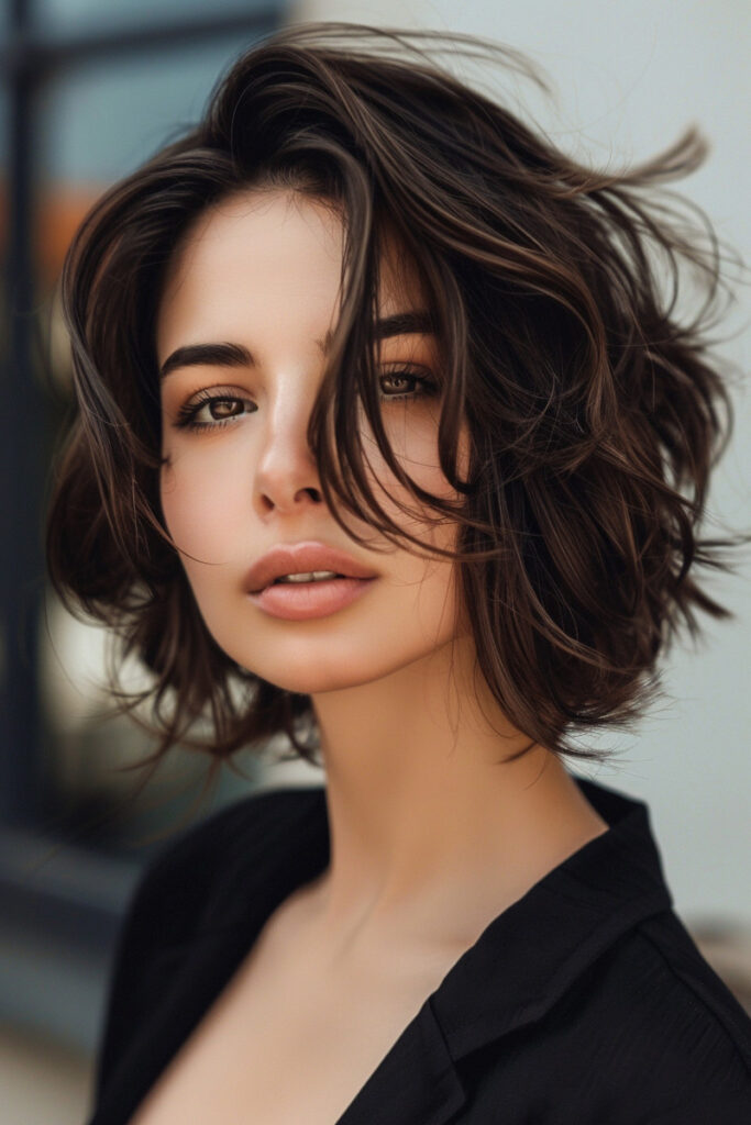 10 Short Flippy Hairstyles for Trendy Texture 3 The Asymmetrical Flippy Bob