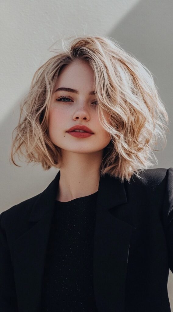 10 Modern Blonde Bob Hairstyles 6 Tousled Blonde Bob with Layers