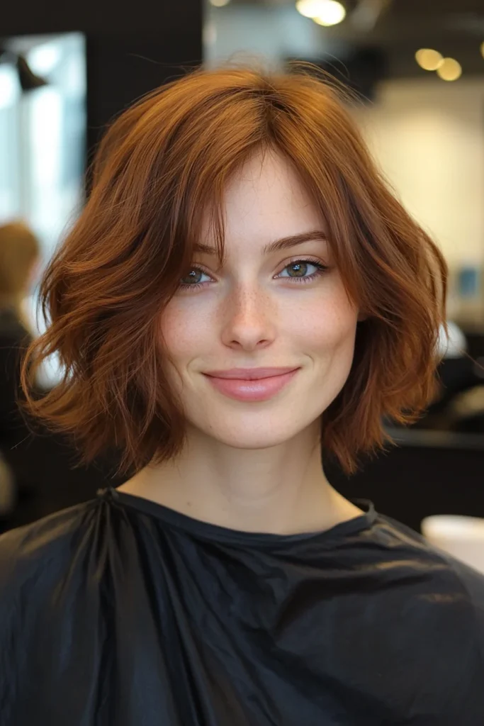 10 Chic French Bob Hairstyles 10 Tousled French Bob in Dark Auburn