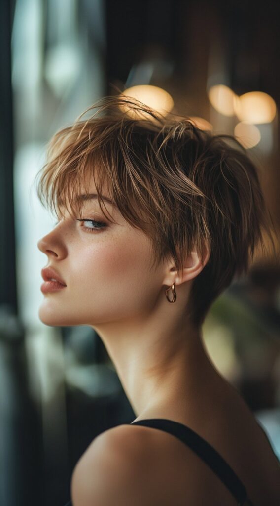10 Flawless Fine Hair with Bangs Hairstyles 10 Tousled Pixie Cut with Side Bangs