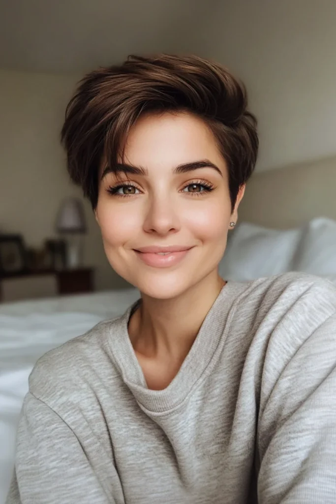 Voluminous Pixie in Chestnut Brown
