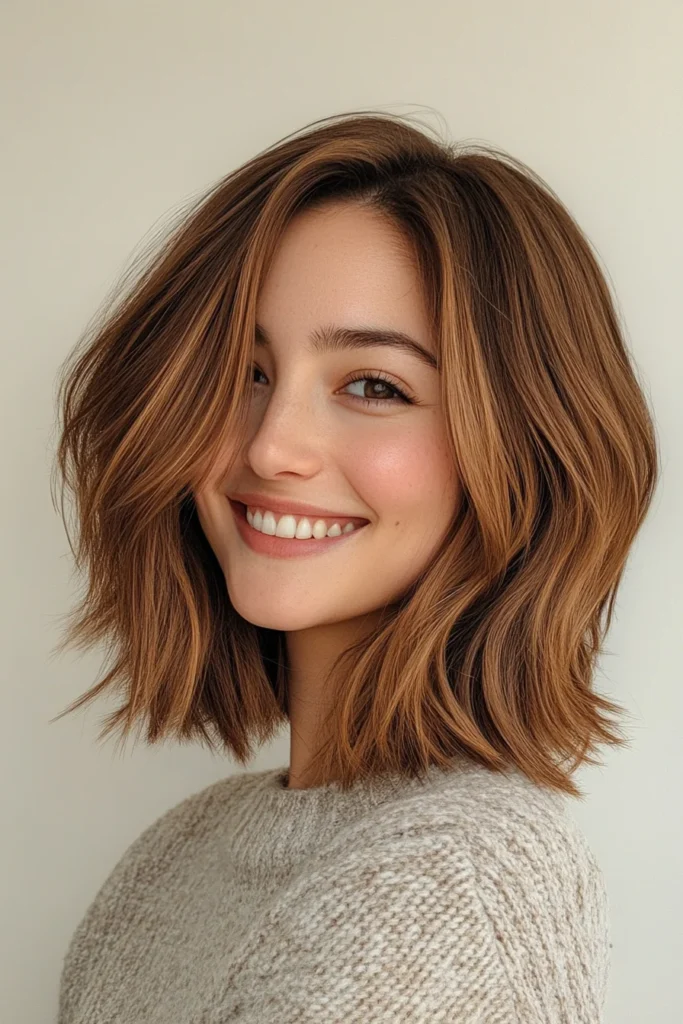 Warm Brown Piece-y Bob