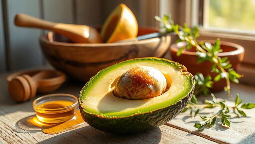 avocado hair mask application