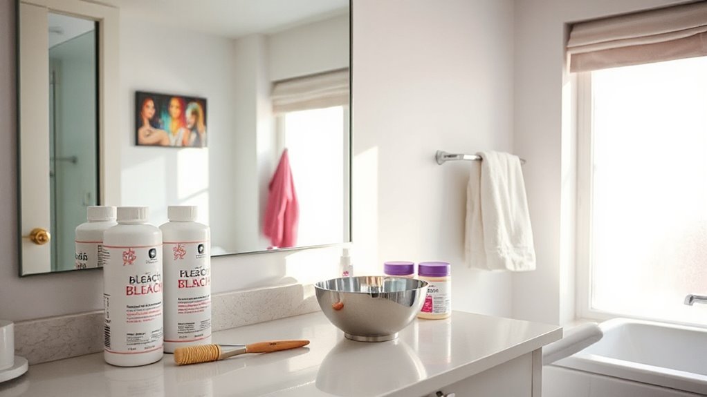 bleach hair safely at home