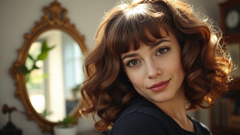 easily style curly bangs