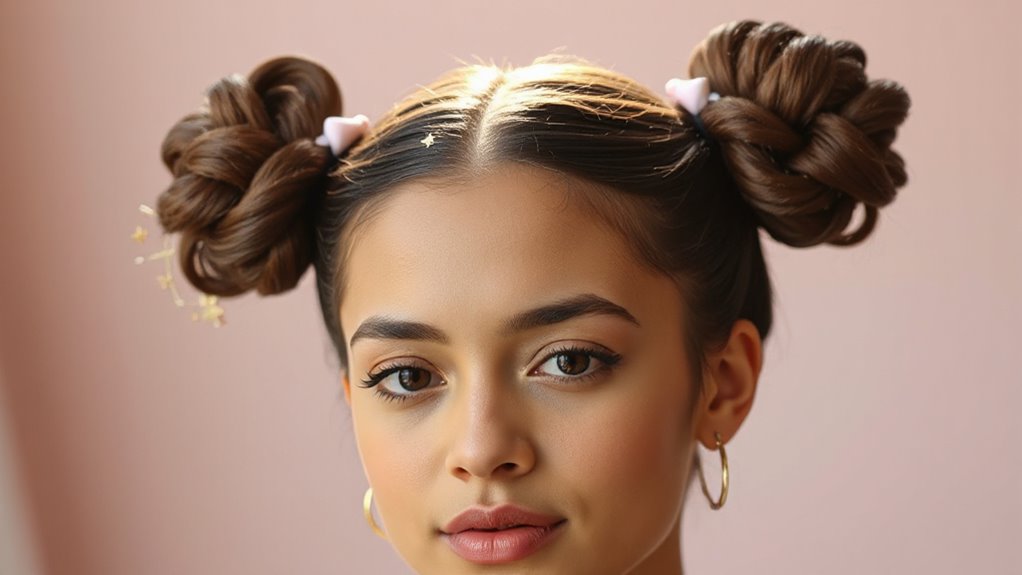 easy space buns tutorial