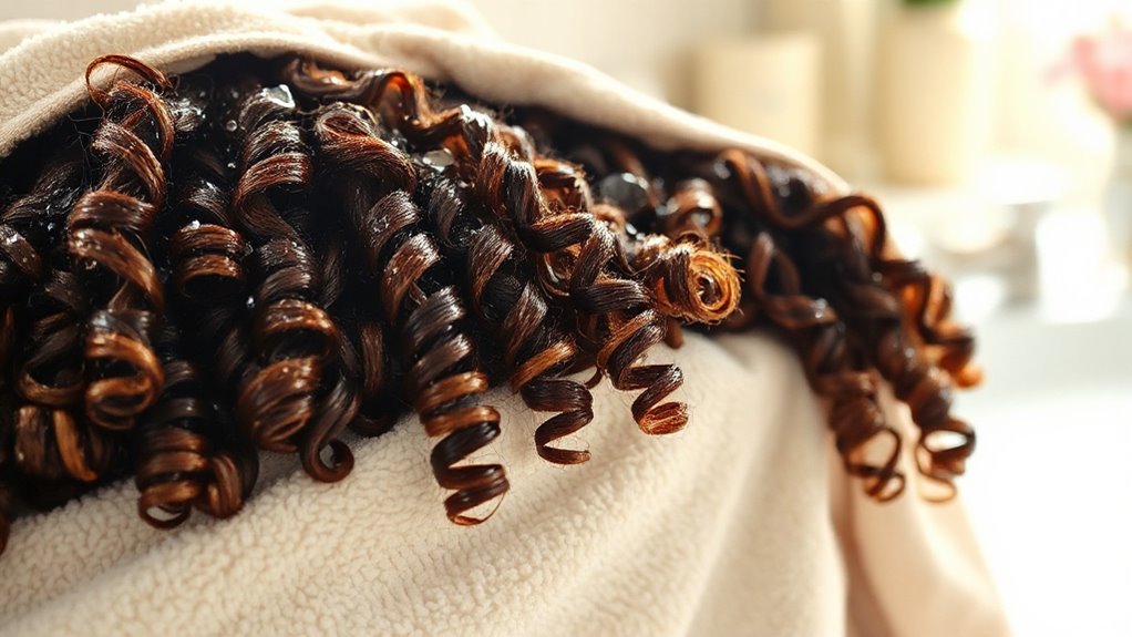 frizz free curly hair drying