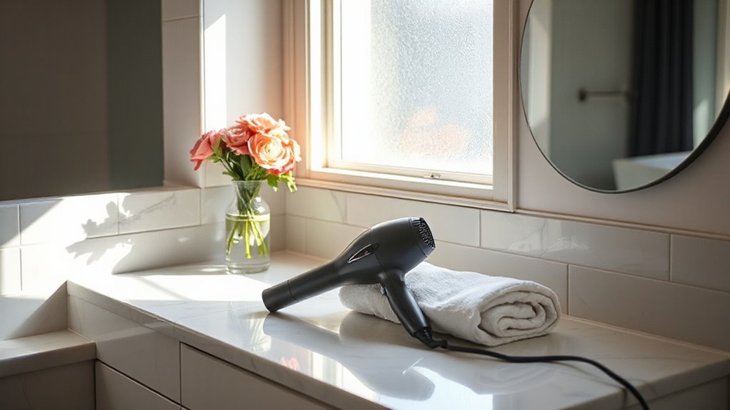 safe home blow drying